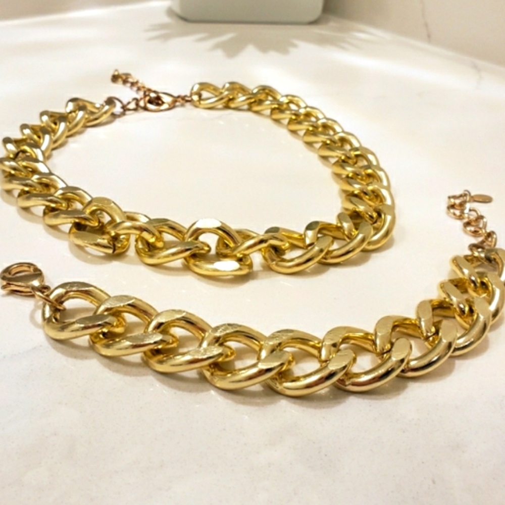 Aldo chain link necklace and bracelet